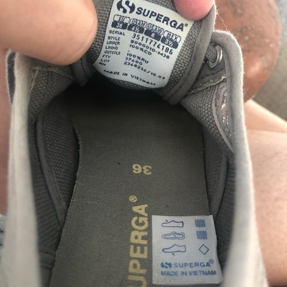 Superga Unisex Gray Cotu Classic S000010-M38 Sneakers Women's 6 Men's 4.5 - Picture 5 of 15